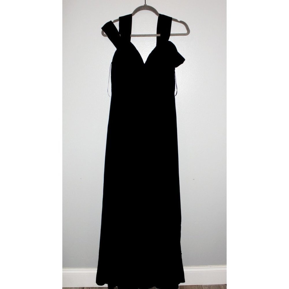 Fashion Nova Dress Women's Large L Black Sleeveless Maxi Ball Gown Formal